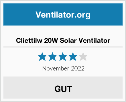  Cliettilw 20W Solar Ventilator Test