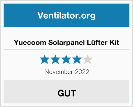  Yuecoom Solarpanel Lüfter Kit Test