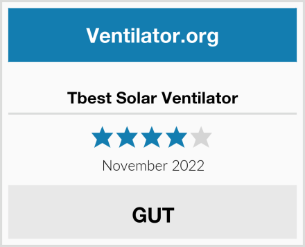  Tbest Solar Ventilator Test