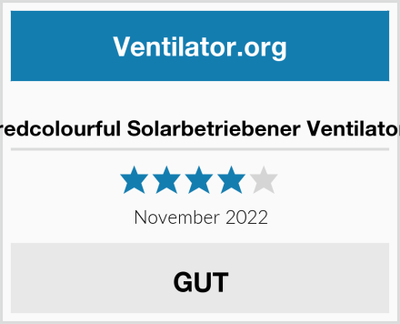  redcolourful Solarbetriebener Ventilator Test