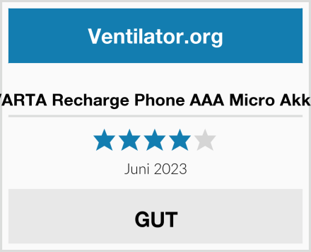  VARTA Recharge Phone AAA Micro Akku Test