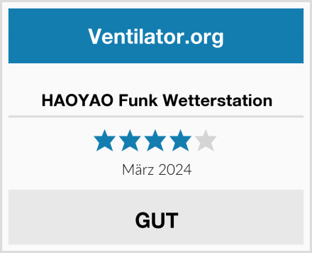  HAOYAO Funk Wetterstation Test