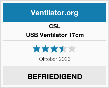 CSL USB Ventilator 17cm Test