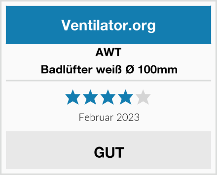 AWT Badlüfter weiß Ø 100mm Test
