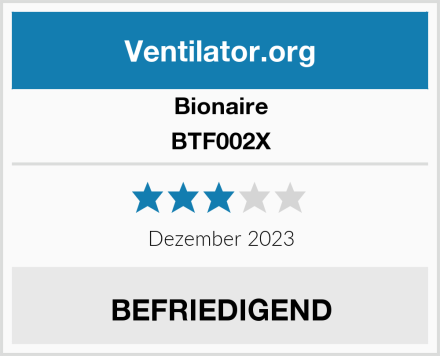 Bionaire BTF002X Test
