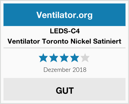 LEDS-C4 Ventilator Toronto Nickel Satiniert Test