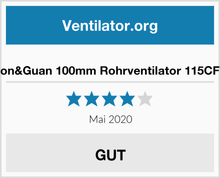  Hon&Guan 100mm Rohrventilator 115CFM Test
