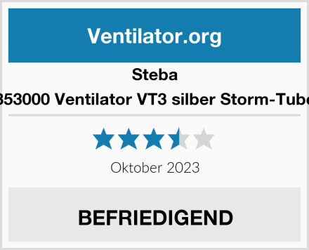 Steba 353000 Ventilator VT3 silber Storm-Tube Test