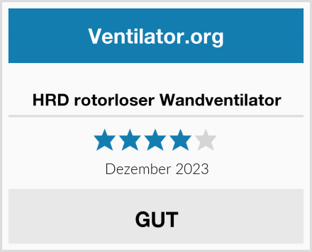  HRD rotorloser Wandventilator Test
