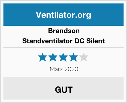Brandson Standventilator DC Silent Test