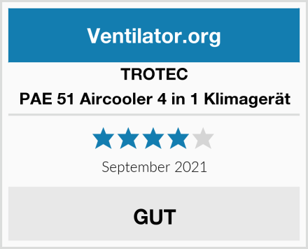 TROTEC PAE 51 Aircooler 4 in 1 Klimagerät Test