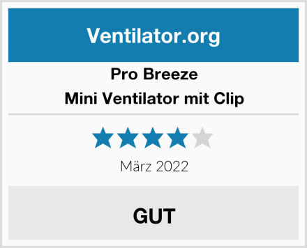 Pro Breeze Mini Ventilator mit Clip Test